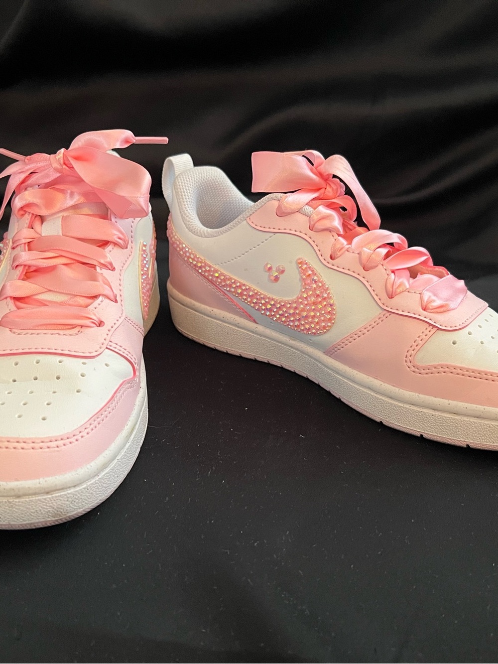 Customized Pink low top Nikes